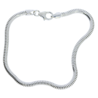 Schlangenarmband für Beads, Silber, 3,2 mm