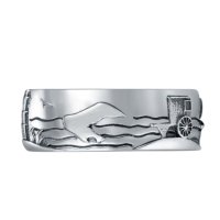 Borkum Ring, 925er Sterling Silber, oxidiert 52