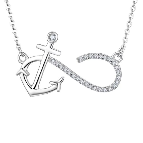 Collier mit Anker und Infinity