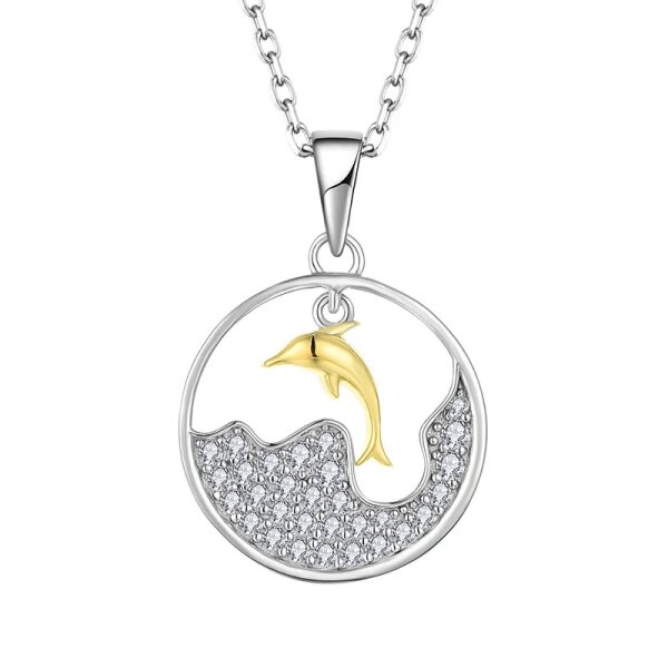 Collier mit springendem Delfin